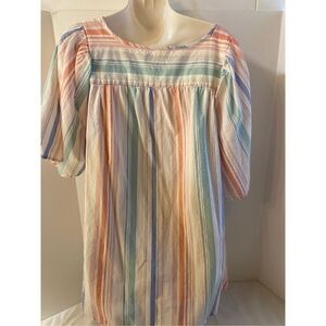 Terra Sky size 3x (24w-26w) striped top butterfly sleeves rn# 52469